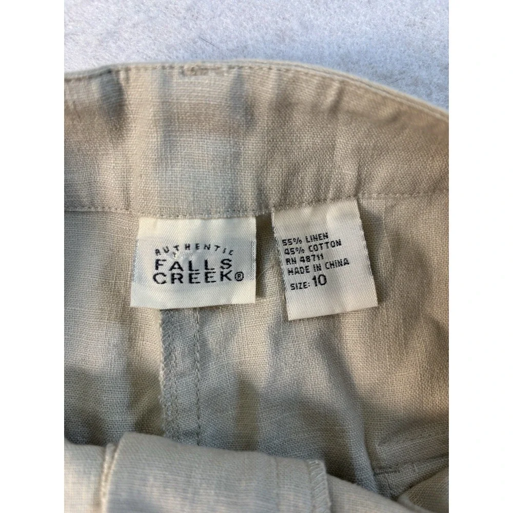 Falls Creek Linen Blend Shorts Womens 10 (32x6) Outdoor Camp Hiking Casual NEW